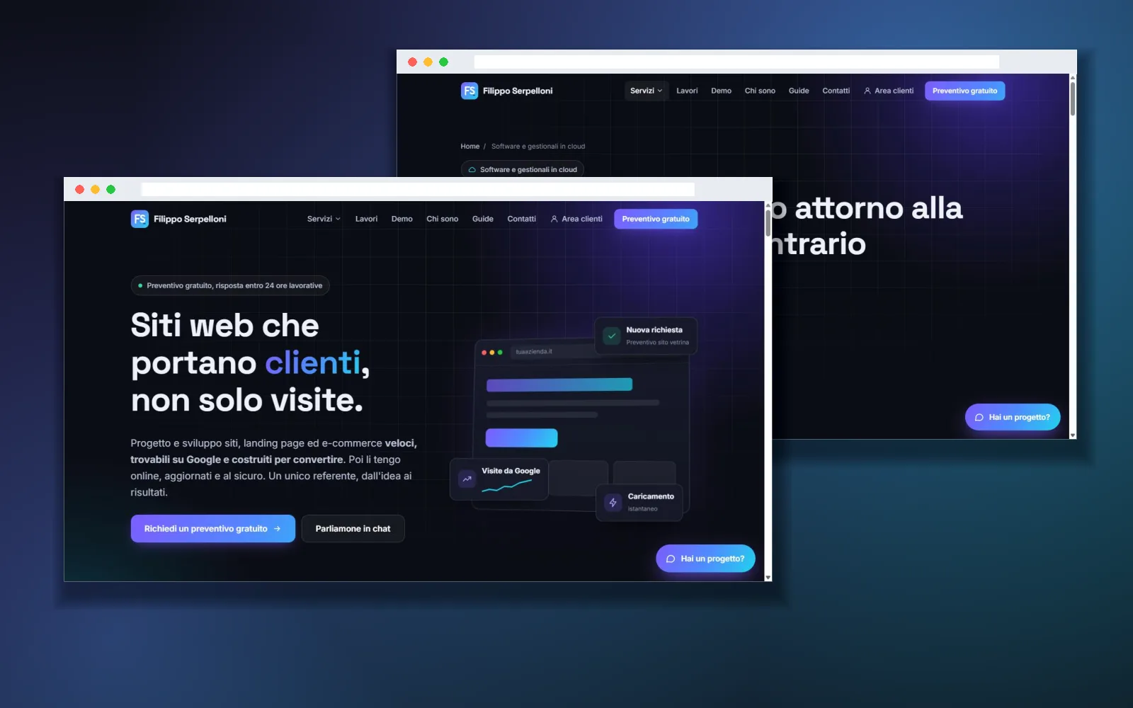 filipposerpelloni.it: sito, area clienti e preventivi online