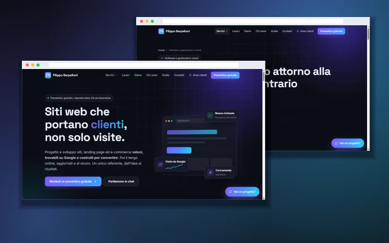 filipposerpelloni.it: sito, area clienti e preventivi online