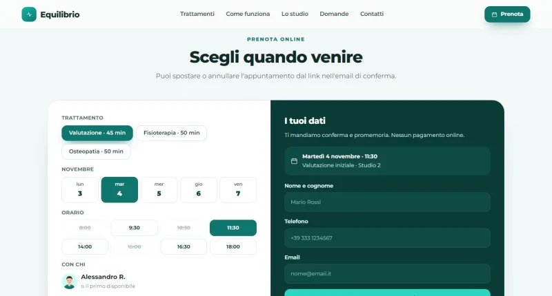 Prenotazione online